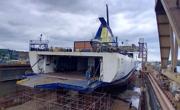 Copernicus in floating dock